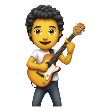man playing guitar sticker