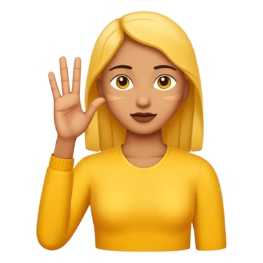 generate a good professional image for letter 'A' where it should be a emoji ,where 'A' is Indian sign language sticker