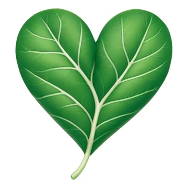  "A minimalist, stylized heart-shaped green leaf with a gentle, curved white bandage or ribbon wrapped around the center. The design should look warm and nurturing. Flat, clean emoji style for natural healing. Transparent background." sticker