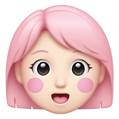 Pastel pink sing say "wow" sticker