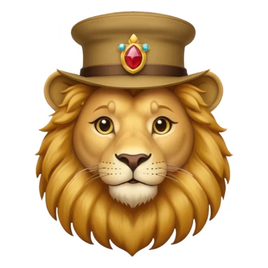 lion wearing hat sticker