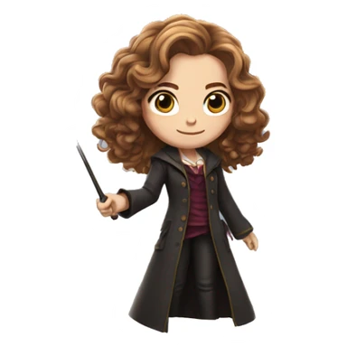 hermione granger with a magic wand sticker