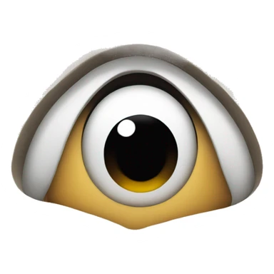 face with big blank eyes that are staring into the soul of the eyes watching sticker
