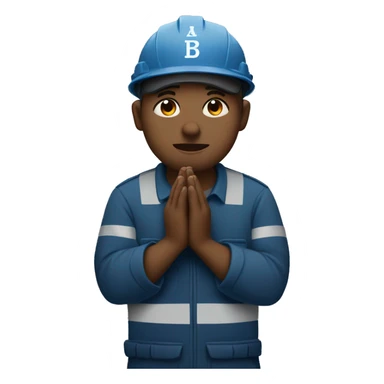 dump truck driver with hands in prayer sticker