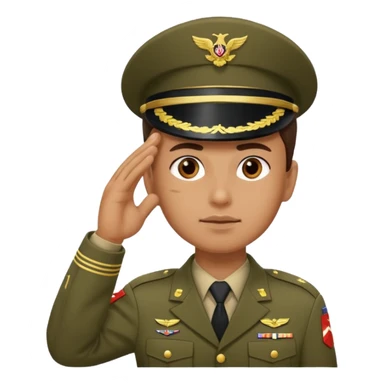 soldier saluting sticker