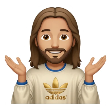 jesus in adidas clothes sticker