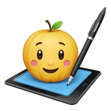 wacom and pen drawing sticker