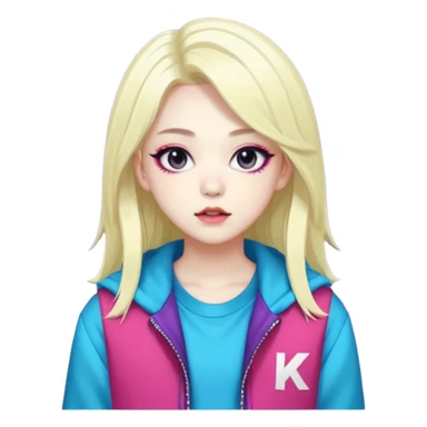  portrait-of-a-monster-k-pop-idol,-wearing-a-stylish-streetwear-outfit-with-layered-colorful-clothing-makeup,- sticker