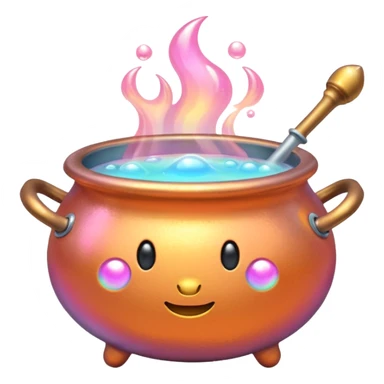 Pastel orange pink  cauldron sticker
