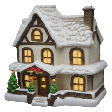 Ceramic christmas house sticker