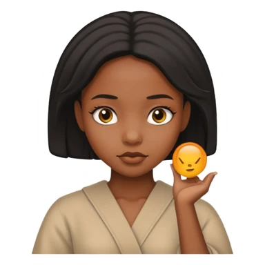 Black girl judging sticker