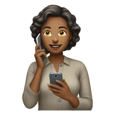 Woman talking on phone sticker