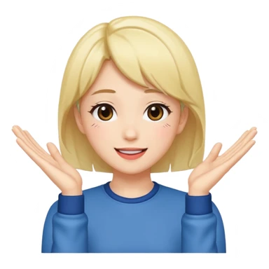 Kissy face with hands anime style  sticker