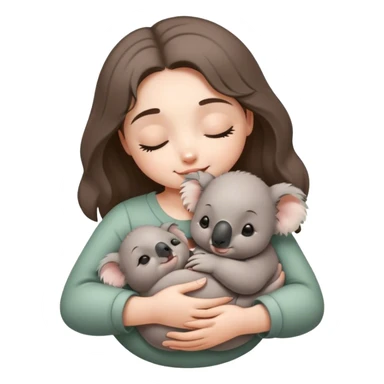 Extremely tiny baby koala sleeping in somebody’s hands sticker