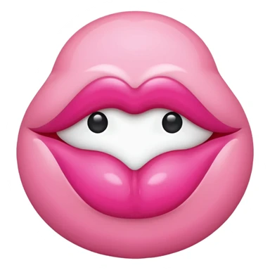 pink kiss mark sticker