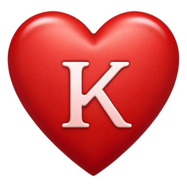 A heart with the letter K in it sticker