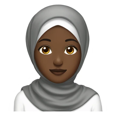 Hijabi black girl doing skincare sticker