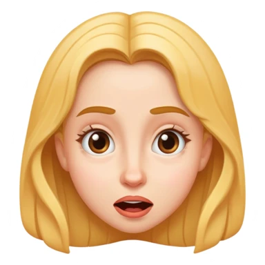 À Madeleine with a goofy face expression sticker