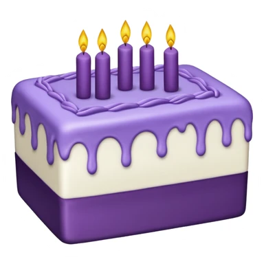 Purple funeral cake sticker