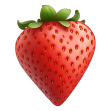 heart shaped strawberry sticker
