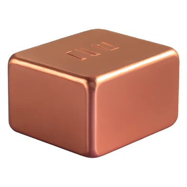 A rough copper ingot, industrial, metallic texture sticker