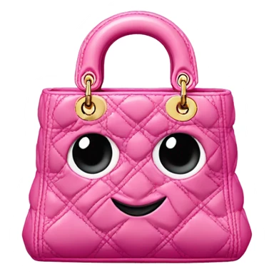 Pink mini lady Dior bag sticker
