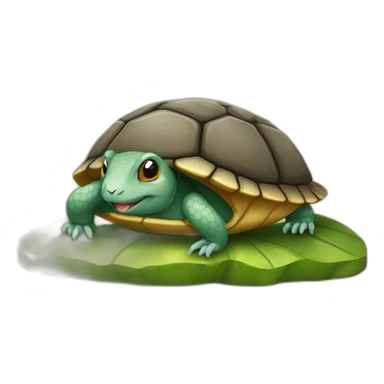 Une souris sur une tortue sticker