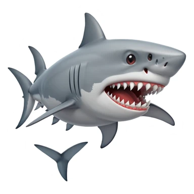 Shark attack sticker