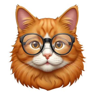 Cat with glasses sticker