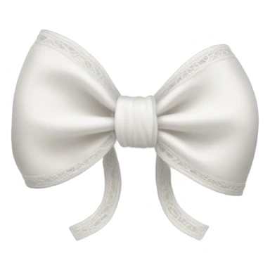 Dainty white bow ￼ sticker
