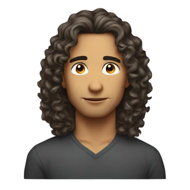 just the head man long curly hair 5 oclock shadow must sticker