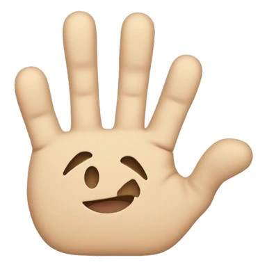 Smiling face tearing up with index fingers touching sticker