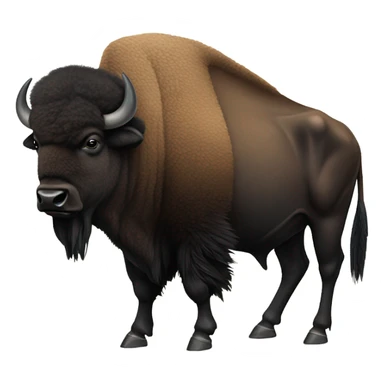 American bison basing a black crow sticker