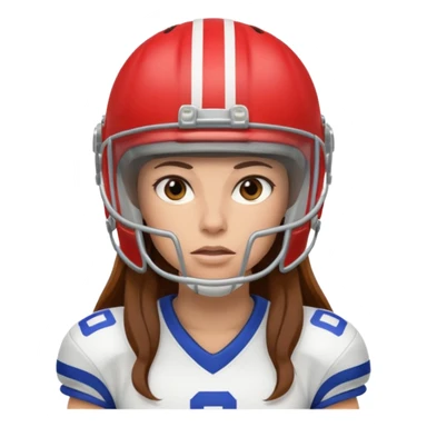 Long Haired Football Players, Female player sticker