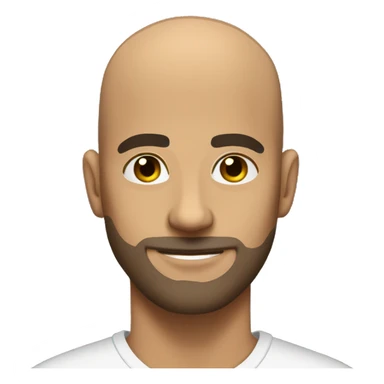Bald Latino some facial hair no glasses full body sticker