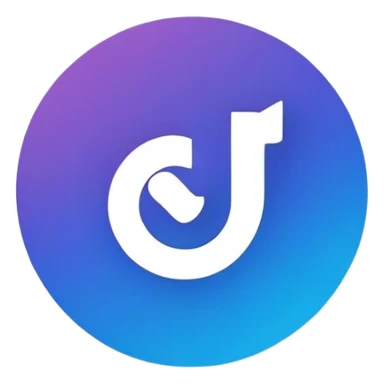 Um ícone circular azul com um leve gradiente, semelhante ao selo de verificação do Instagram. No centro, há um pequeno símbolo de check branco, com bordas suaves e ligeiramente arredondadas. O design deve ser simples, moderno e sem sombras ou texturas complexas, mantendo um estilo minimalista e digital sticker