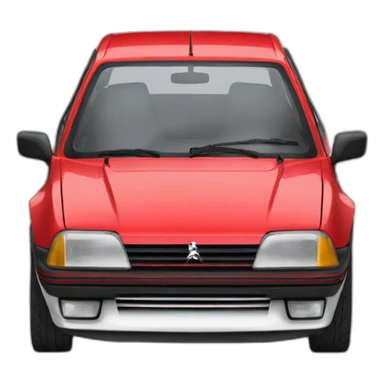 peugeot 205 red car back sticker