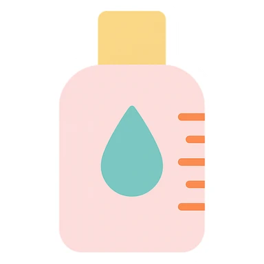 beauty product bottle with a measuring scale sticker