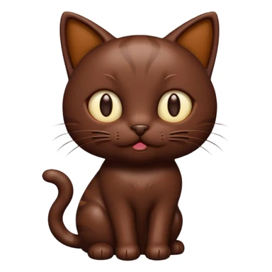 cat fully made of chocolate sticker