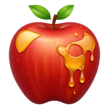 salt and honey on apple sticker