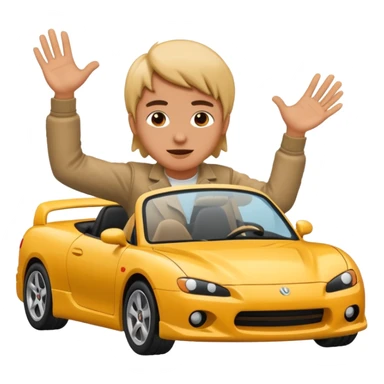 touge out with hands to the side sticker