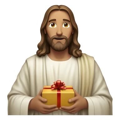 Jesus Christ holding a gift sticker
