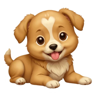 Puppy licking feet sticker