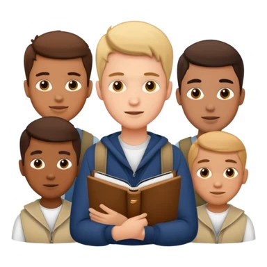student(men) who is studying English  sticker