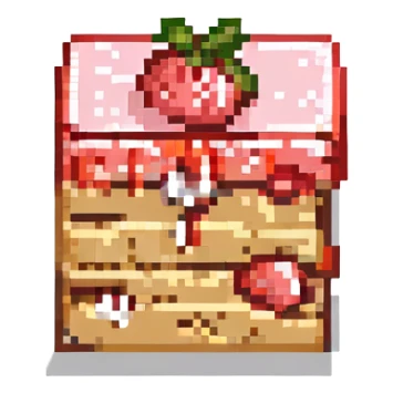 slice of strawberry cake sticker
