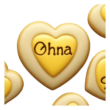 Yellow cookie heart with ohana sticker