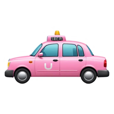 Pink uber taxi  sticker