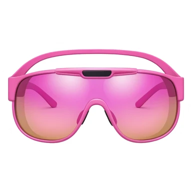 extra bulky pink visor sunglasses, ultra thick Y2K style, maximum chunky design sticker