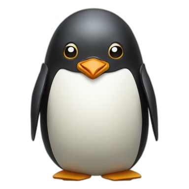 penguin with face wearing samurai helmet with big horns sticker