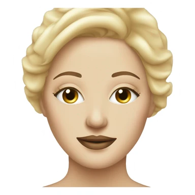Blonde Lady with face mask spa beauty full face relaxing sticker